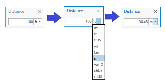 Distance auto-convert